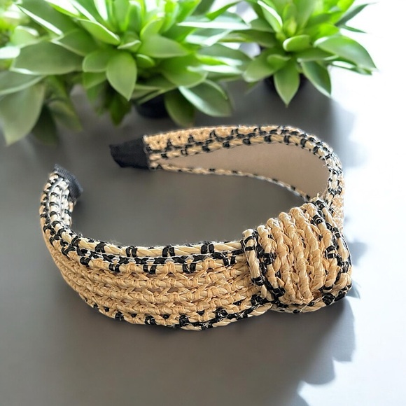 Accessories - Natural Raffia Knotted Headband